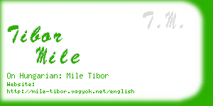 tibor mile business card